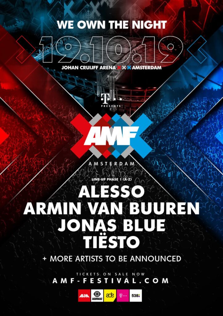Amsterdam Music Festival Lineup Fase 1