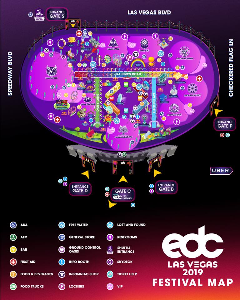 EDC LAS VEGAS MAP