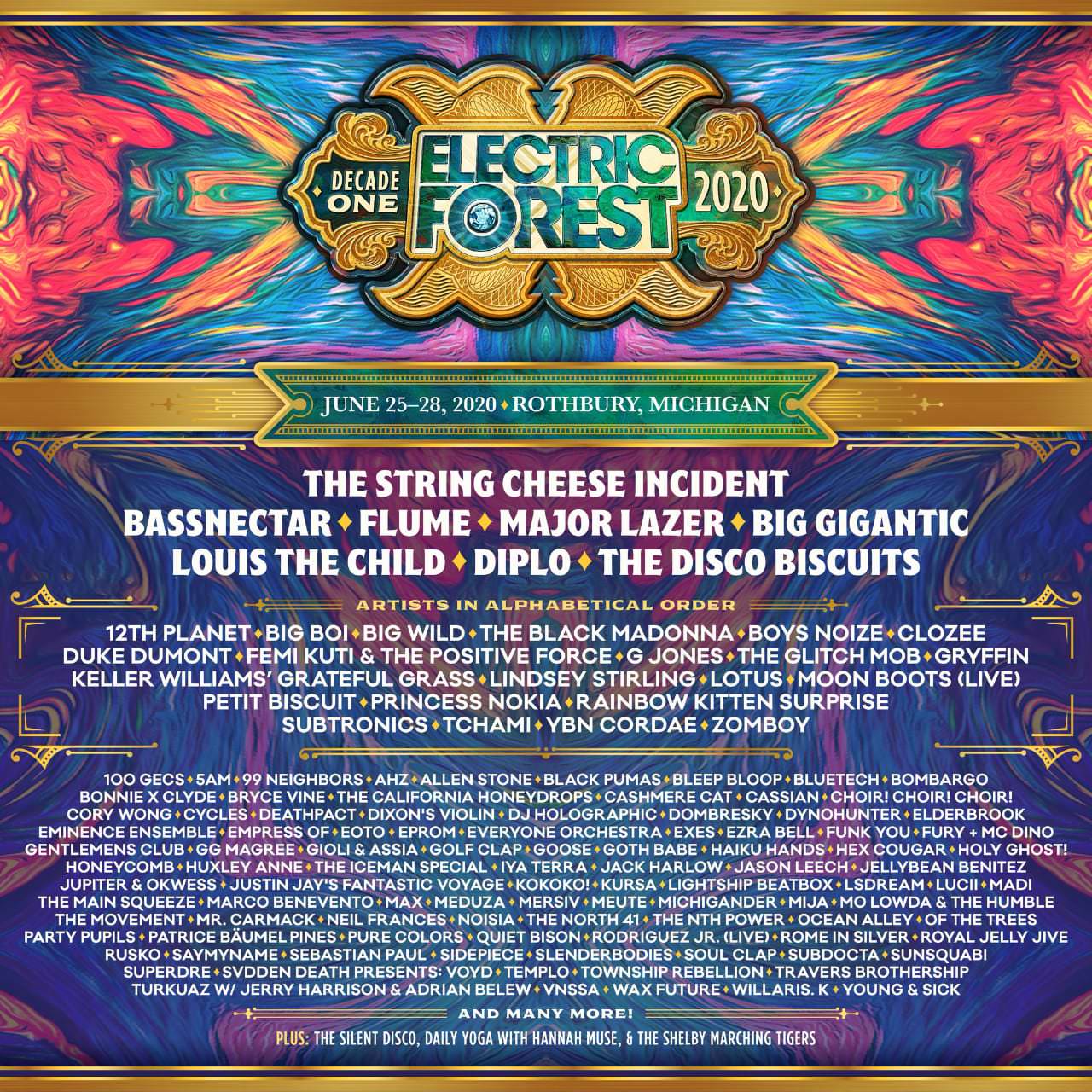 Electric Forest 2020 lineup