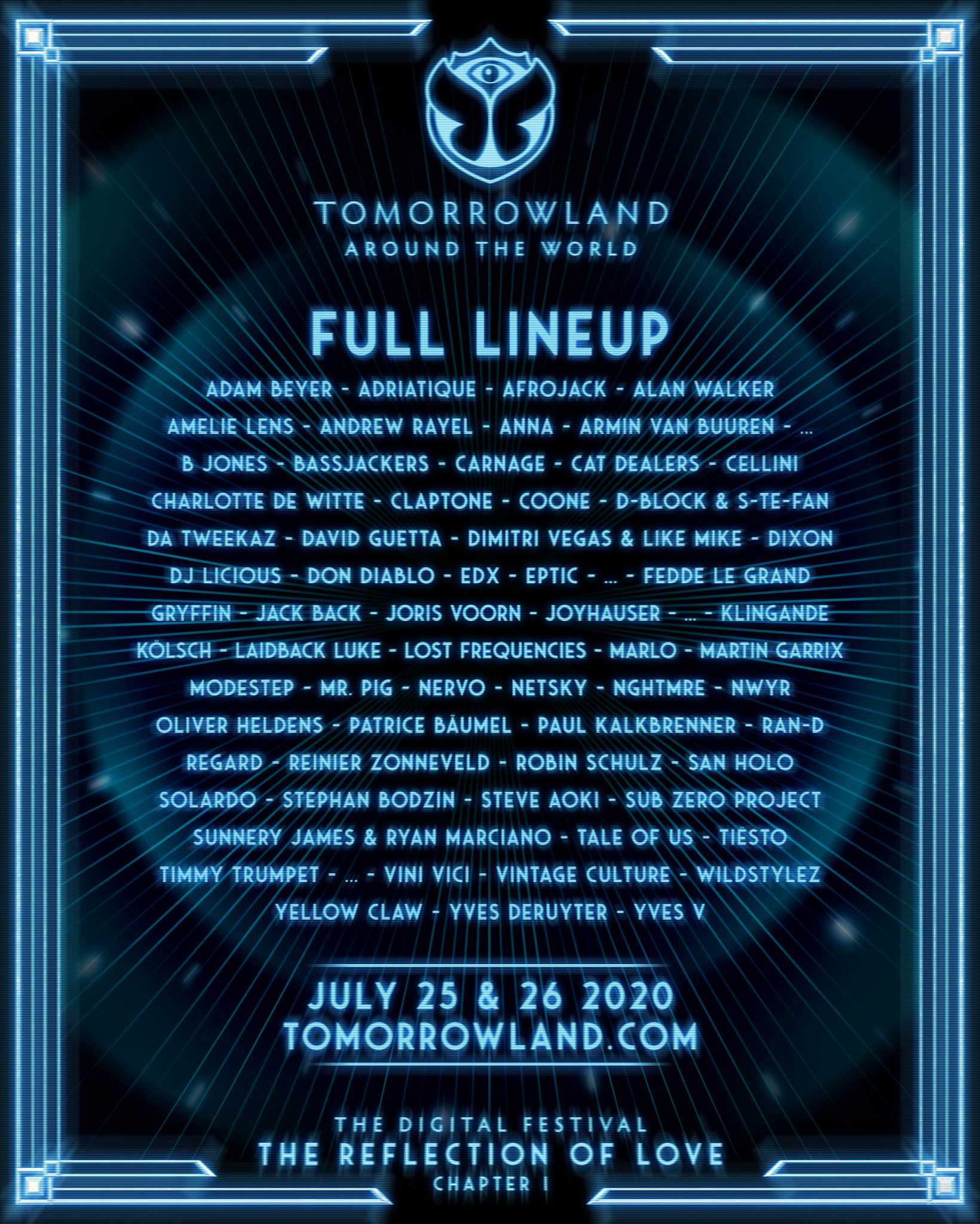 Lineup Tomorrowland 2020