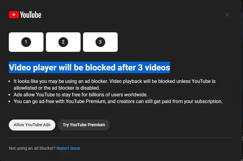 Youtube bloqueadores de anuncios 